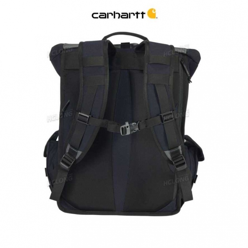 Noir Carhartt 40L Nylon Roll-Top Backpack - Danmark EDB-0002853