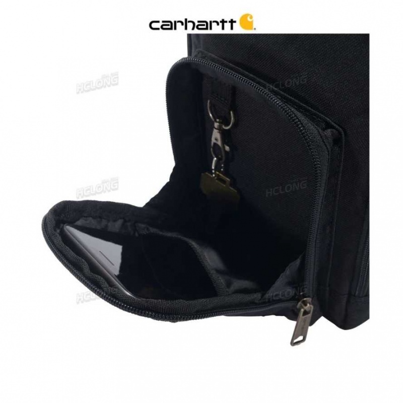 Noir Carhartt Crossbody Zip Bag - Danmark TAT-0078596