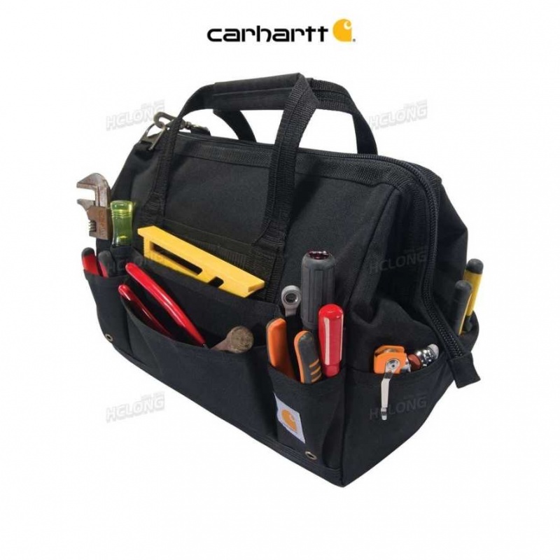 Noir Carhartt 16-Inch 30 Pocket Heavyweight Tool Bag - Danmark RPQ-1594012