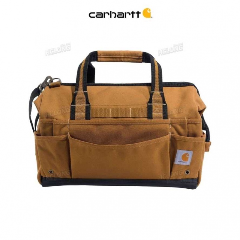 Marron Carhartt 16-Inch 30 Pocket Heavyweight Tool Bag - Danmark CON-4897879