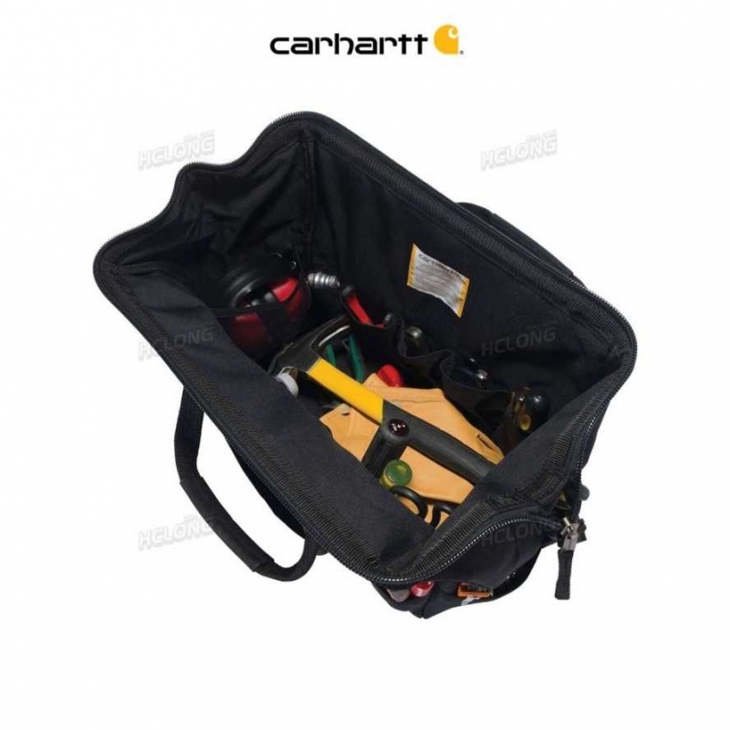 Noir Carhartt 16-Inch 30 Pocket Heavyweight Tool Bag - Danmark RPQ-1594012