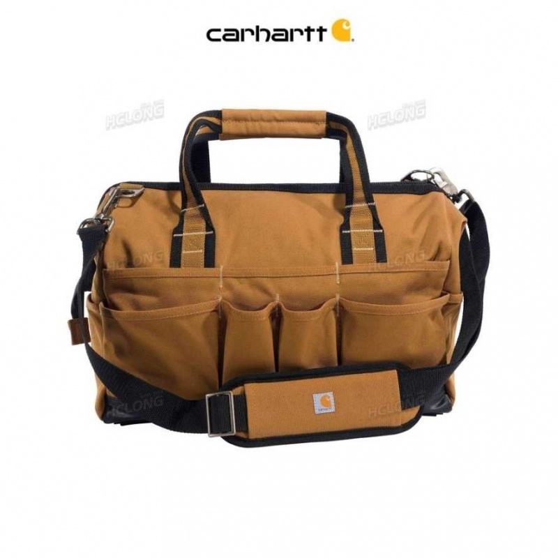 Marron Carhartt 16-Inch 30 Pocket Heavyweight Tool Bag - Danmark CON-4897879