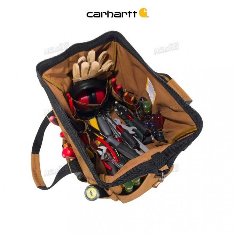 Marron Carhartt 16-Inch 30 Pocket Heavyweight Tool Bag - Danmark CON-4897879