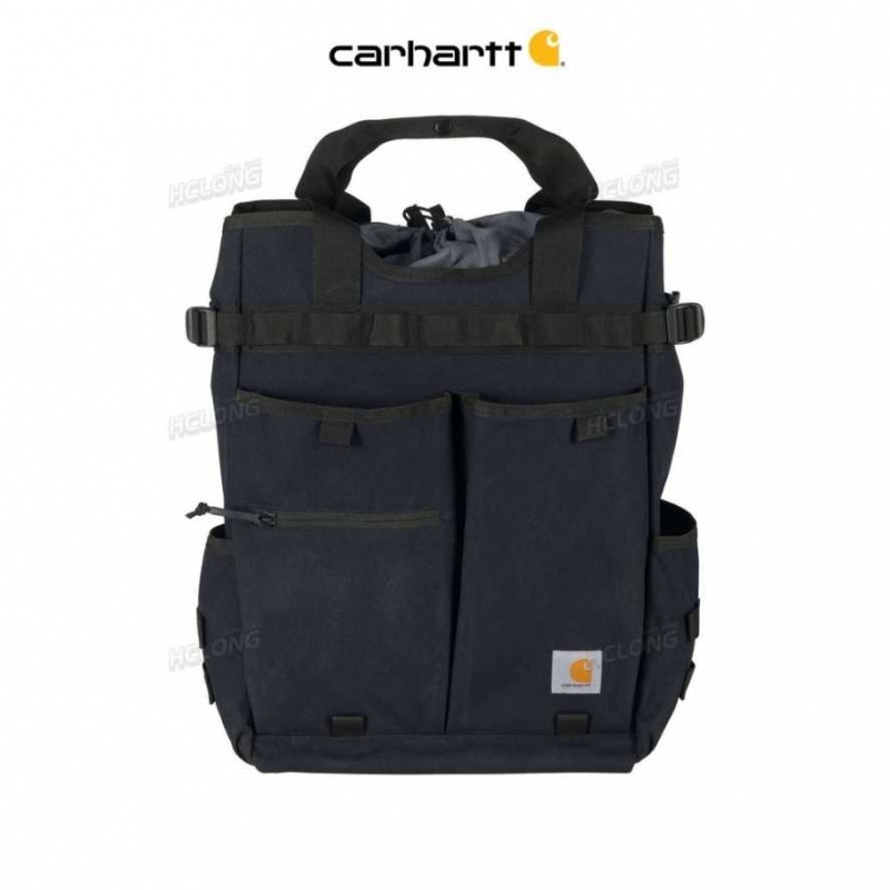 Noir Carhartt 28L Nylon Cinch-Top Convertible Tote - Danmark YEH-0301262