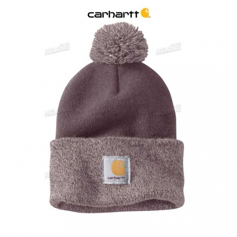 Blackberry Carhartt Knit Pom-Pom Cuffed Beanie - Danmark YKY-9065186