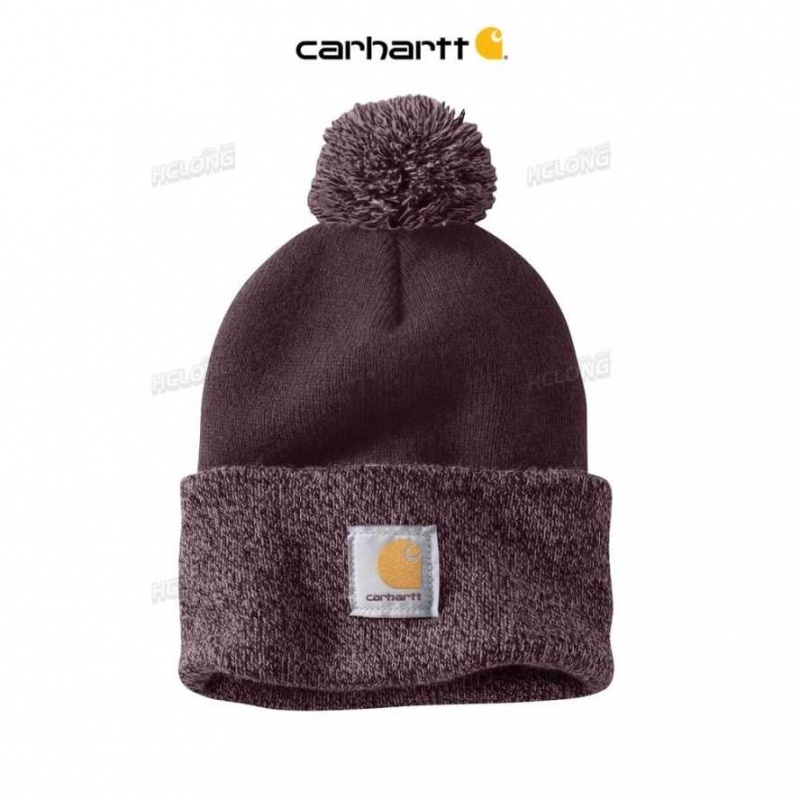 Noir Carhartt Knit Pom-Pom Cuffed Beanie - Danmark VOR-0078063