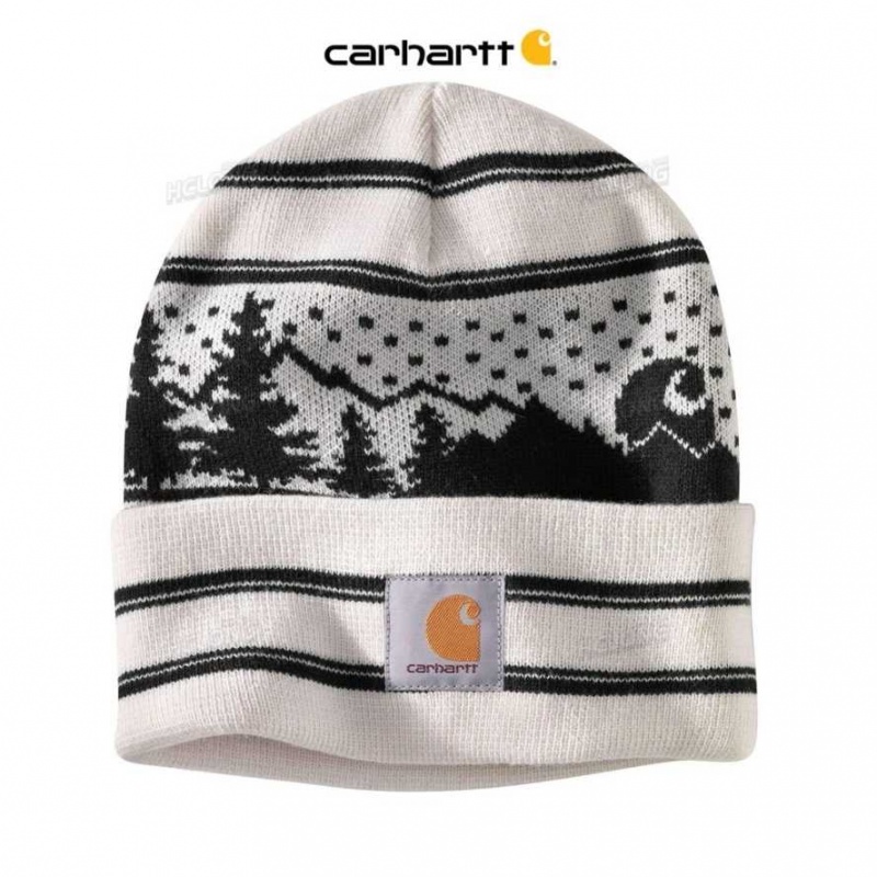 Malt Carhartt Knit Outdoor Beanie - Danmark OPO-7142929