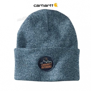 Bleu Bleu Carhartt Knit Outdoor Patch Beanie Bleu - Danmark SVS-2288169