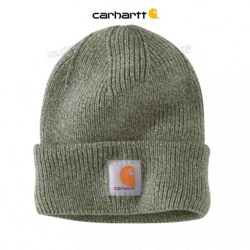 Basil / Jade Marl Carhartt Rib Knit Beanie Basil / Jade - Danmark JHG-4018971