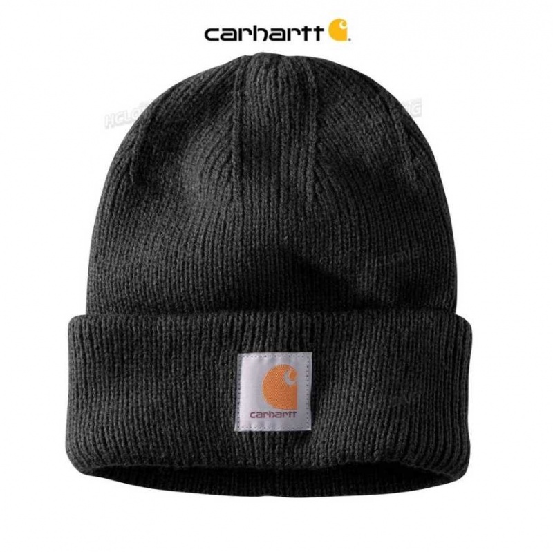 Noir Carhartt Rib Knit Beanie - Danmark PVR-1328180