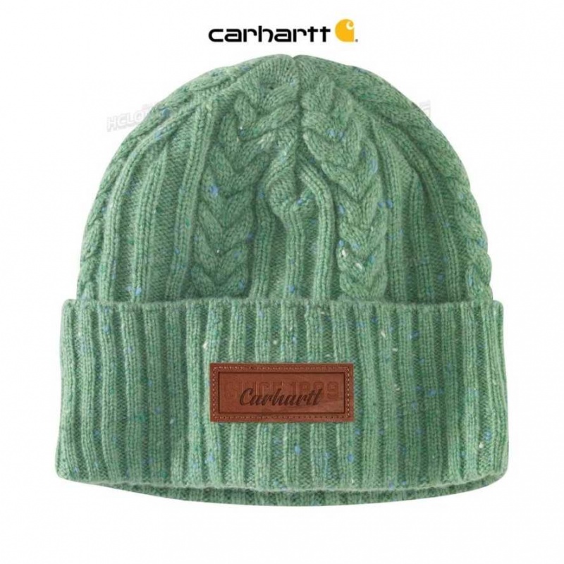 Jade Nep Carhartt Rib Knit Fisherman Beanie Jade - Danmark OOX-6808915