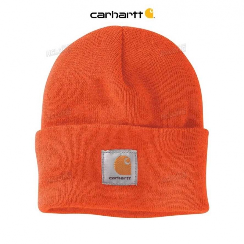 Orange Carhartt Knit Cuffed Beanie - Danmark HUO-7335885