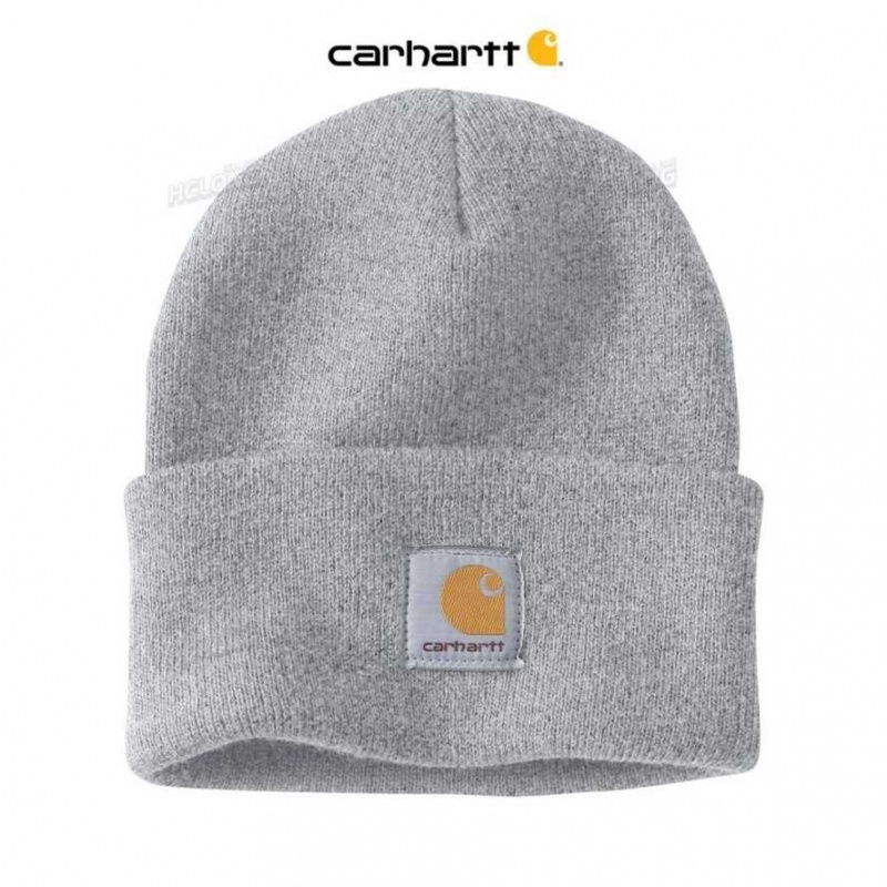 Heather Gray Carhartt Knit Cuffed Beanie Heather - Danmark QCL-8787015