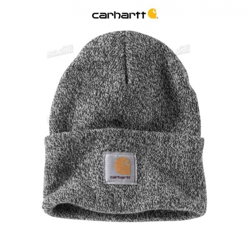 Noir Blanche Carhartt Knit Cuffed Beanie Noir - Danmark VWA-5436850