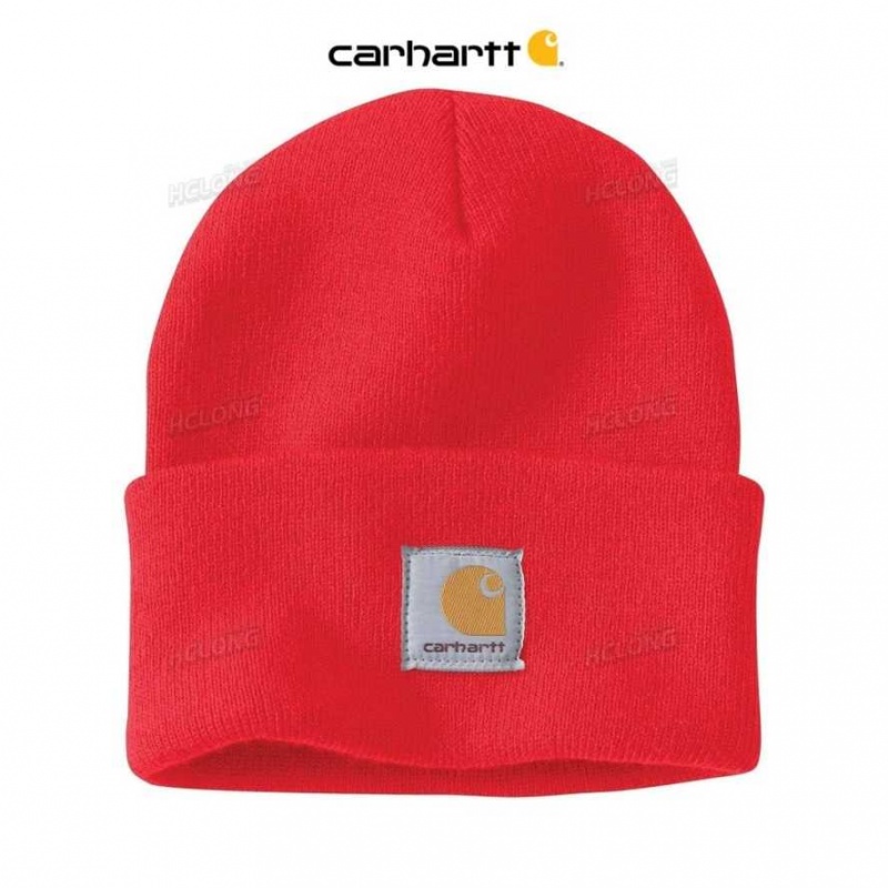 Rouge Carhartt Knit Cuffed Beanie - Danmark DOW-9220063