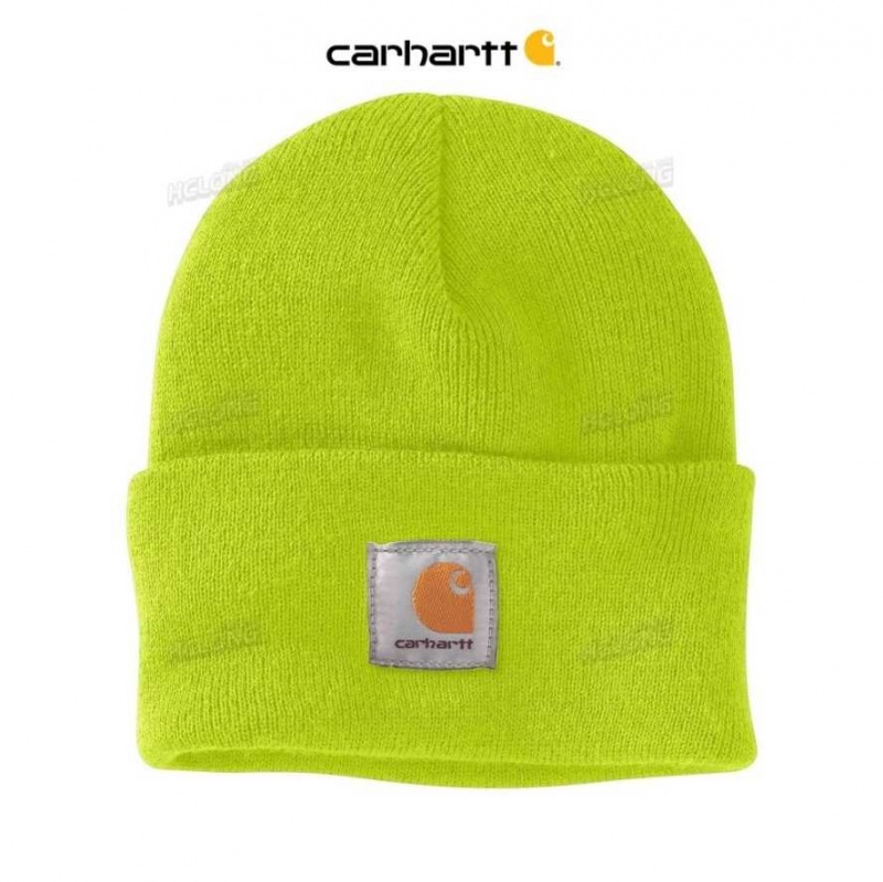 Brite Lime Carhartt Knit Cuffed Beanie Brite - Danmark NNV-0230930