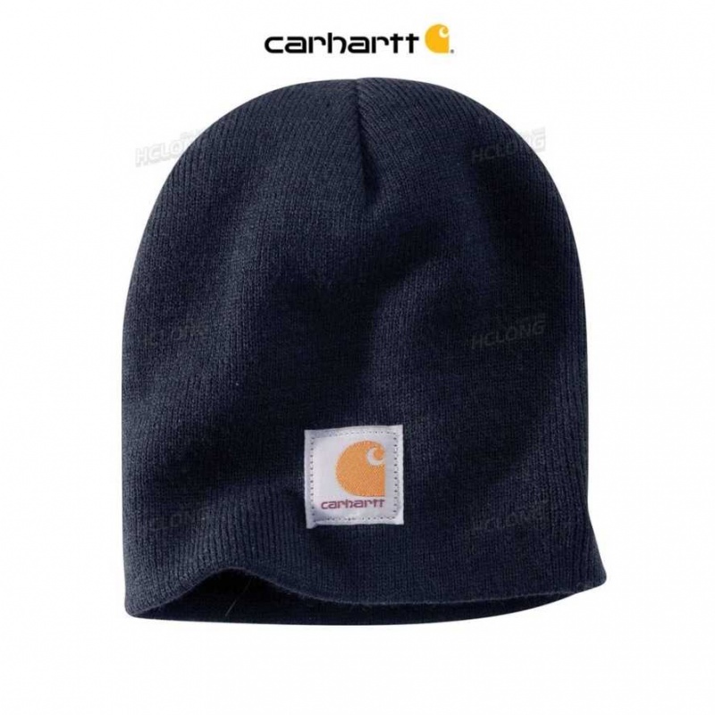 Bleu Marine Carhartt Knit Beanie Bleu - Danmark ZJH-3072370