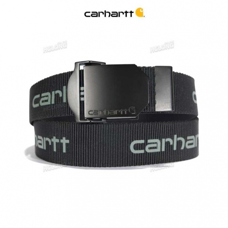 Noir Carhartt Signature Webbing Belt - Danmark FQW-0544173