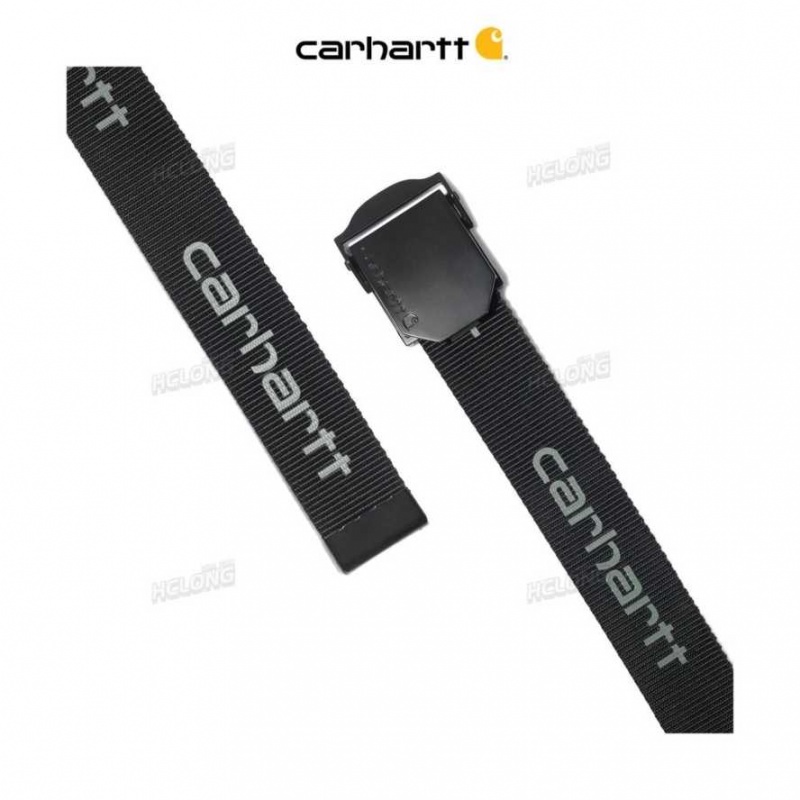 Noir Carhartt Signature Webbing Belt - Danmark FQW-0544173