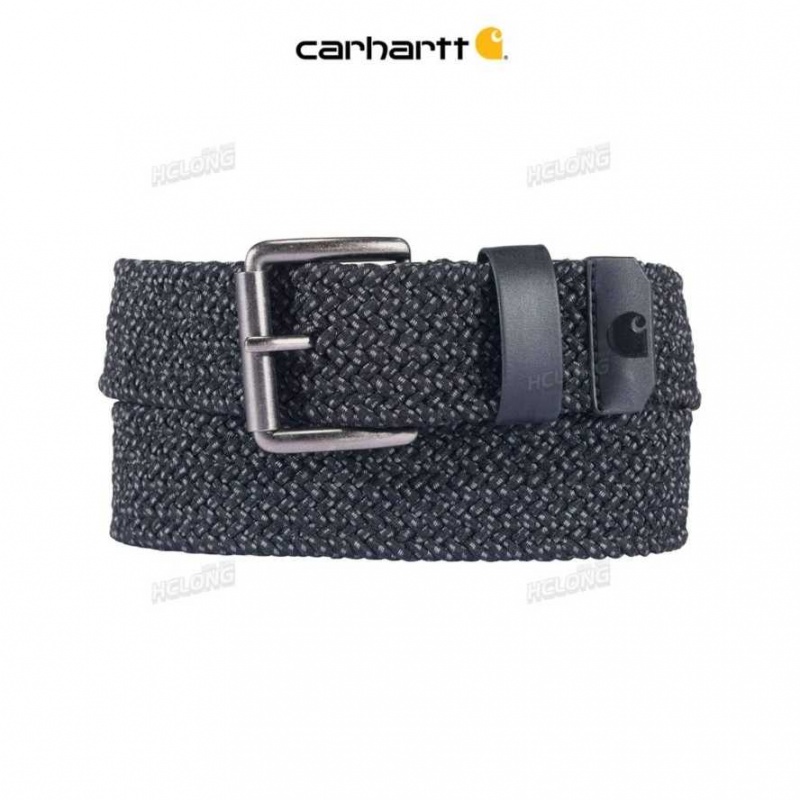 Noir Carhartt Rugged Flex Nylon Cord Braided Belt - Danmark KMA-3154613