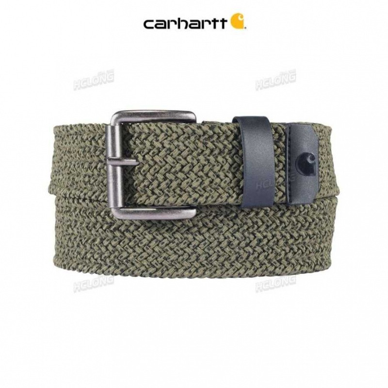 Vert Carhartt Rugged Flex Nylon Cord Braided Belt - Danmark XAV-7173923