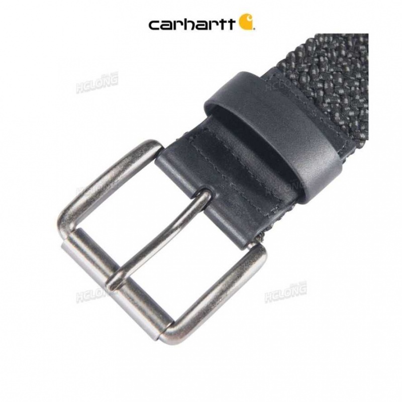 Noir Carhartt Rugged Flex Nylon Cord Braided Belt - Danmark KMA-3154613