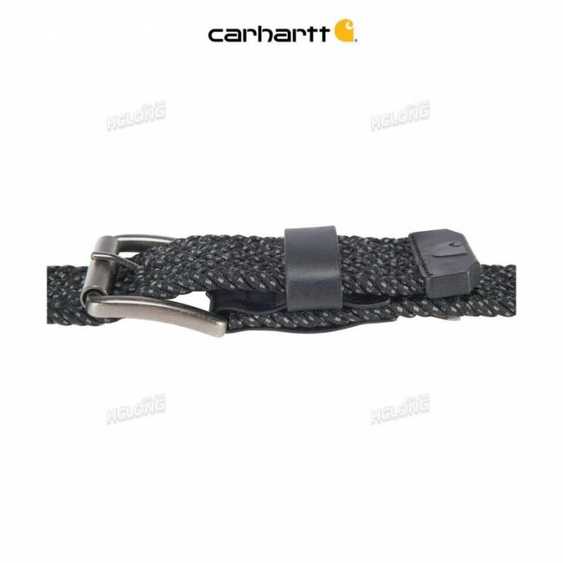 Noir Carhartt Rugged Flex Nylon Cord Braided Belt - Danmark KMA-3154613