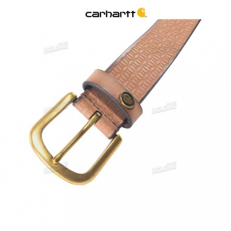 Marron Carhartt Saddle Cuir Basketweave Belt - Danmark PGU-4226181