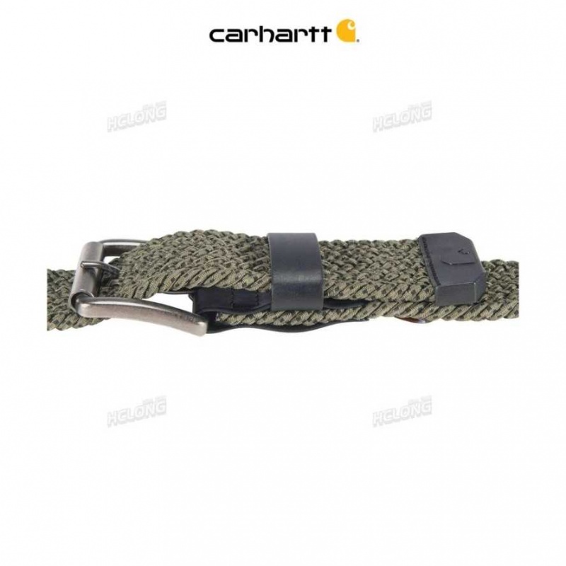 Vert Carhartt Rugged Flex Nylon Cord Braided Belt - Danmark XAV-7173923