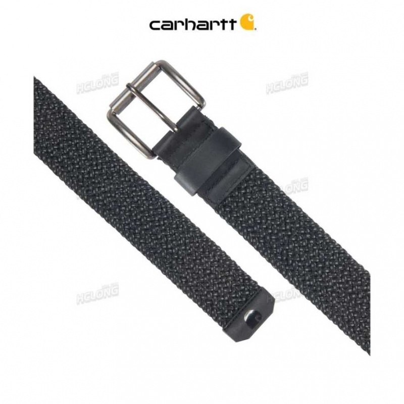 Noir Carhartt Rugged Flex Nylon Cord Braided Belt - Danmark KMA-3154613