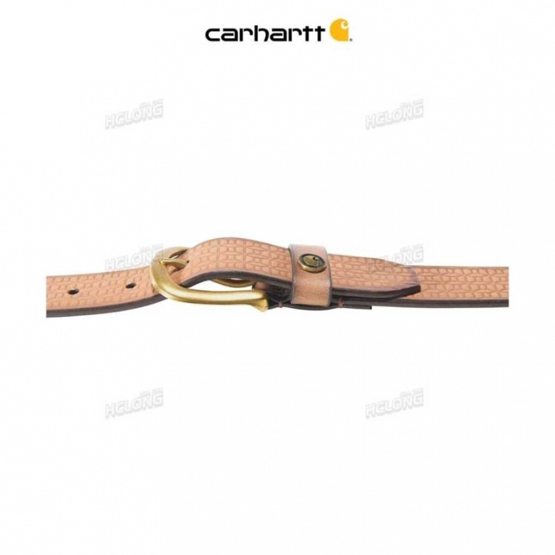 Marron Carhartt Saddle Cuir Basketweave Belt - Danmark PGU-4226181