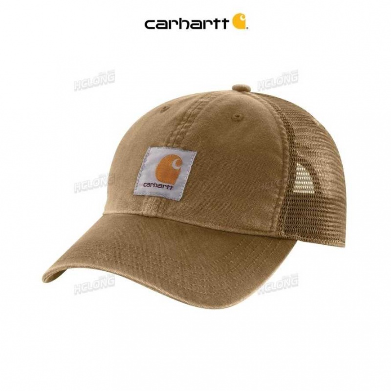 Kaki Foncé Carhartt Tela Mesh-Back Cap Kaki - Danmark GCT-4768674