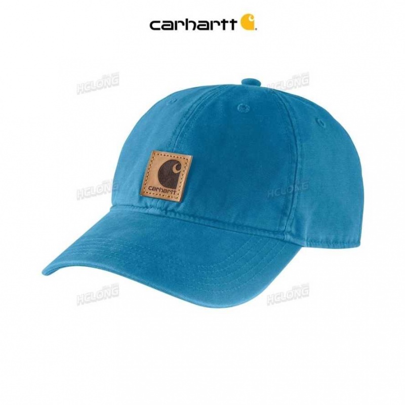 Bleu Carhartt Tela Cap - Danmark FDO-6569991