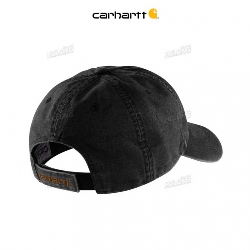 Noir Carhartt Tela Cap - Danmark OJY-8268833