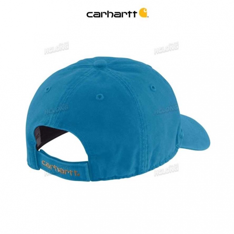 Bleu Carhartt Tela Cap - Danmark FDO-6569991