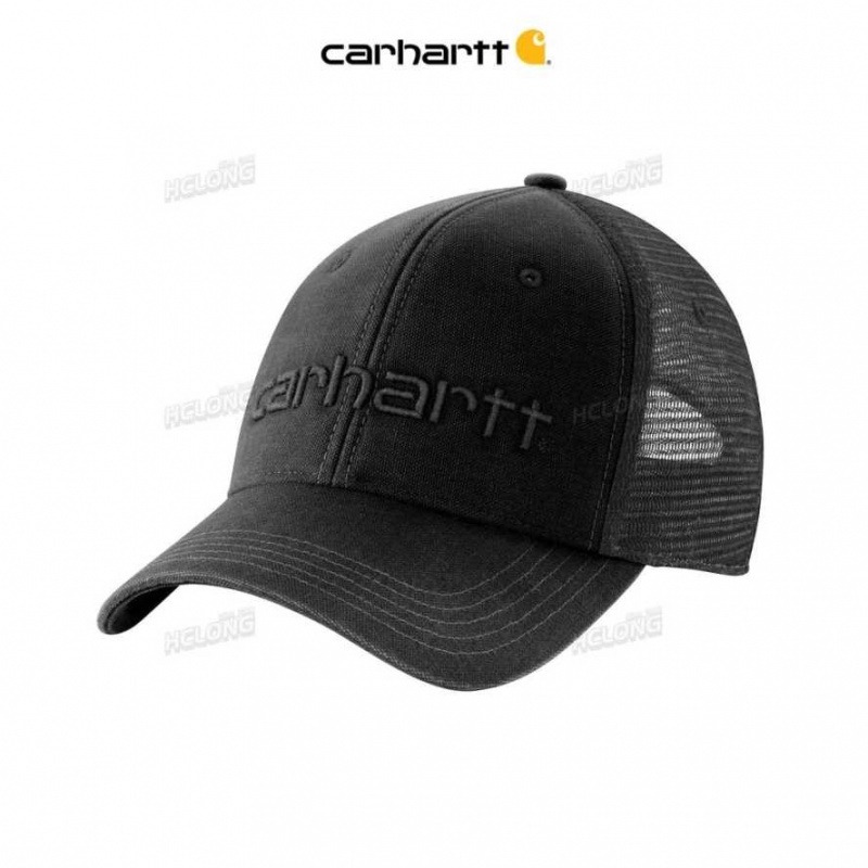 Noir Carhartt Tela Mesh-Back Logo Graphique Cap - Danmark WTK-6052823