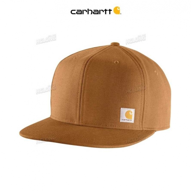 Marron Carhartt Firm Duck Plates Brim Cap - Danmark ESS-0467726