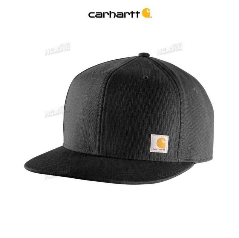 Noir Carhartt Firm Duck Plates Brim Cap - Danmark IKW-1328930