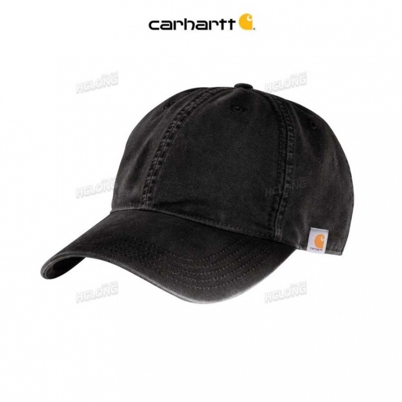 Noir Carhartt Coton Tela Cap - Danmark HYQ-2859990