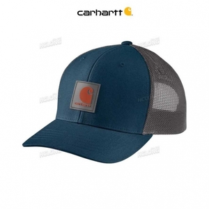 Bleu Carhartt Rugged Flex Twill Mesh-Back Logo Patch Cap - Danmark XEP-8769023