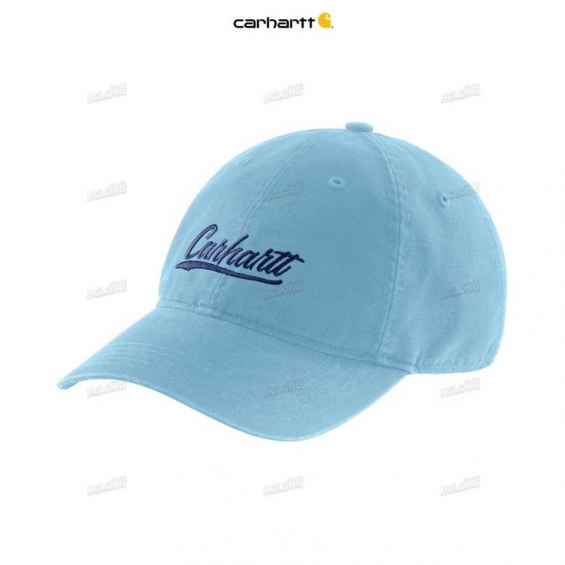 Bleu Carhartt Tela Script Graphique Cap - Danmark USW-9280324