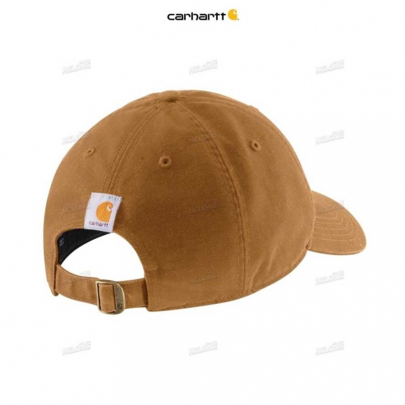 Marron Carhartt Tela Script Graphique Cap - Danmark VHZ-3011412