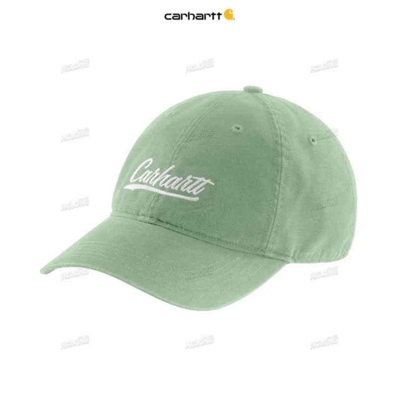 Vert Carhartt Tela Script Graphique Cap - Danmark ZNL-7768264