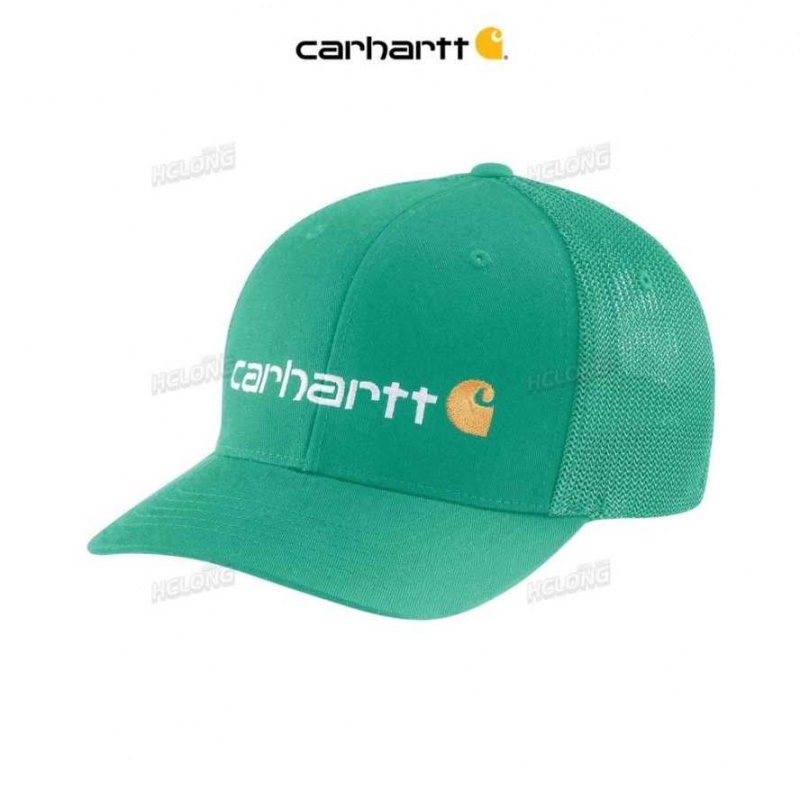 Vert Carhartt Rugged Flex Fitted Tela Mesh-Back Logo Graphique Cap - Danmark SUA-1528499