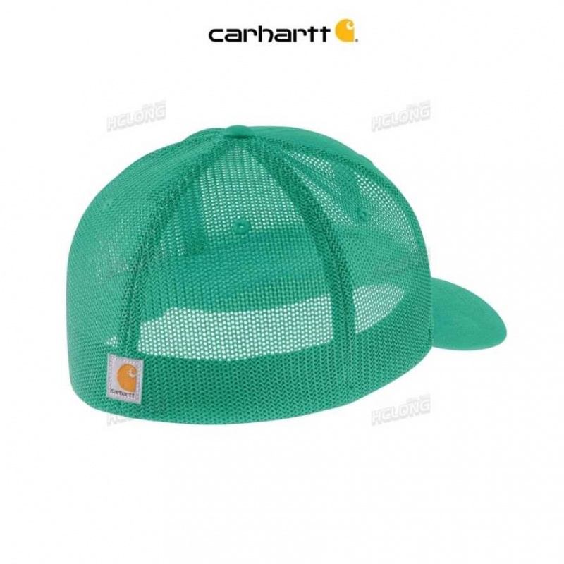 Vert Carhartt Rugged Flex Fitted Tela Mesh-Back Logo Graphique Cap - Danmark SUA-1528499