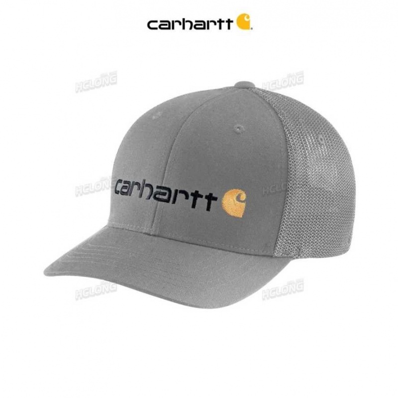 Asphalt Carhartt Rugged Flex Fitted Tela Mesh-Back Logo Graphique Cap - Danmark HXZ-1515815