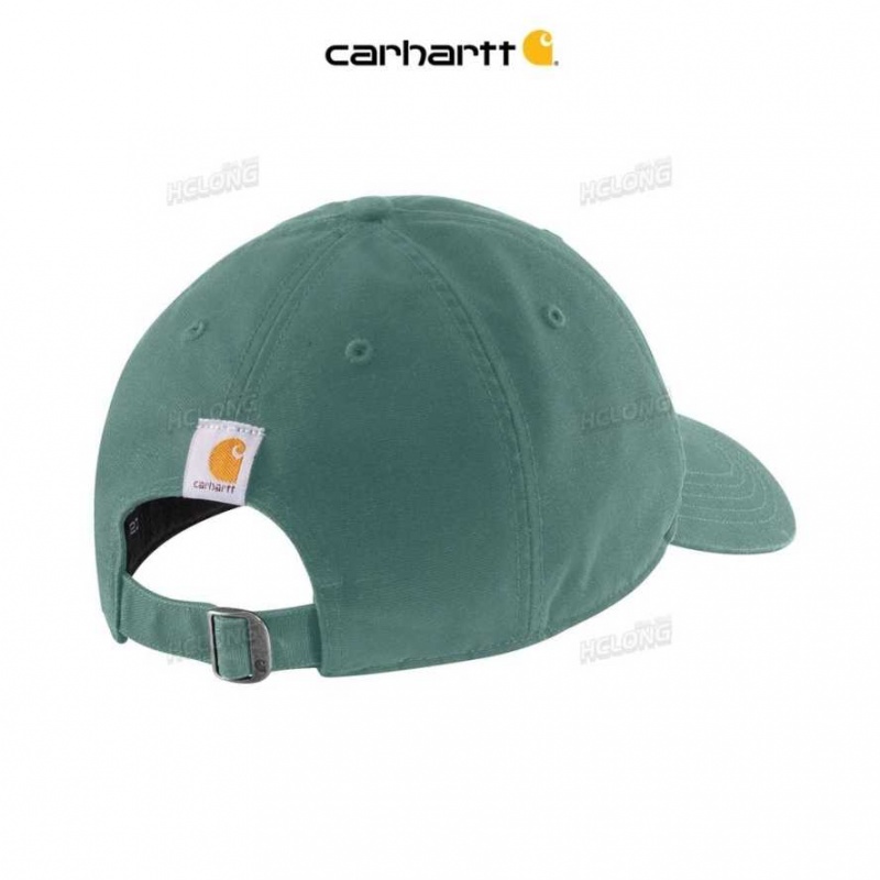 Vert Carhartt Tela Script Graphique Cap - Danmark RHR-5709821