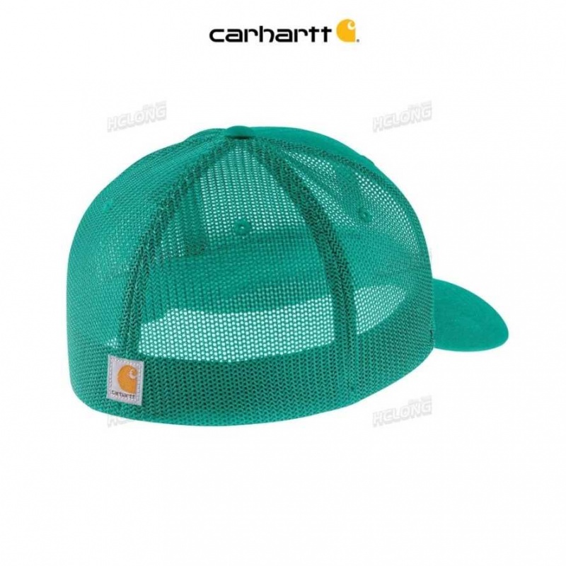 Vert Carhartt Rugged Flex Fitted Tela Mesh-Back Logo Graphique Cap - Danmark WLR-1022438