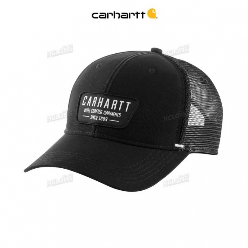 Noir Carhartt Tela Mesh-Back Crafted Patch Cap - Danmark XSZ-7394782