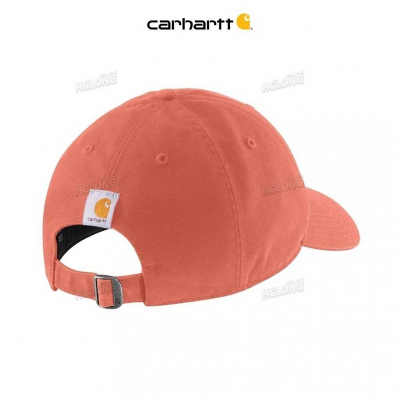 Orange Carhartt Tela Script Graphique Cap - Danmark BWE-7152326